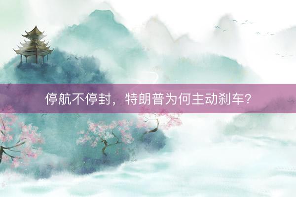 停航不停封，特朗普为何主动刹车？