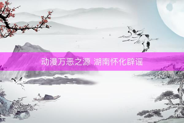 动漫万恶之源 湖南怀化辟谣