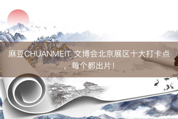 麻豆CHUANMEIT 文博会北京展区十大打卡点，每个都出片！