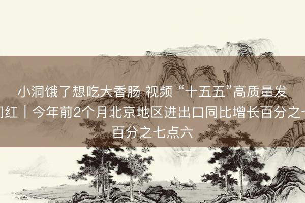 小洞饿了想吃大香肠 视频 “十五五”高质量发展开门红｜今年前2个月北京地区进出口同比增长百分之七点六