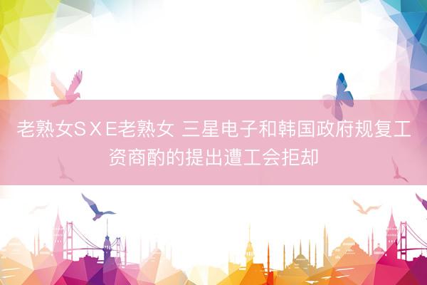 老熟女SⅩE老熟女 三星电子和韩国政府规复工资商酌的提出遭工会拒却
