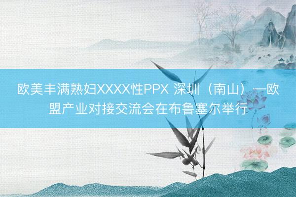 欧美丰满熟妇XXXX性PPX 深圳（南山）—欧盟产业对接交流会在布鲁塞尔举行