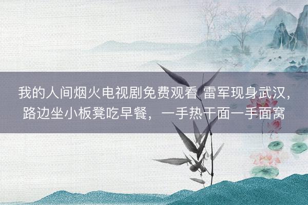 我的人间烟火电视剧免费观看 雷军现身武汉，路边坐小板凳吃早餐，一手热干面一手面窝