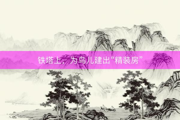 铁塔上，为鸟儿建出“精装房”